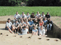 Students excavating